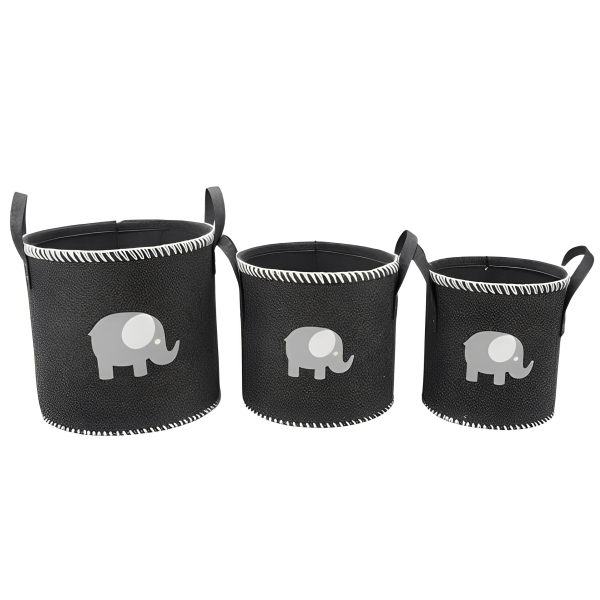 Gry Elephant Rnd Felt Basket